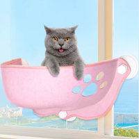 Lit pour chat en feutre détachable, de luxe, moderne et élégant, avec ventouses puissantes, hamac et nid suspendus pour fenêtre, et perchoir sans fil pour chat