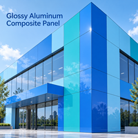 Panneau composite en aluminium brillant 4 mm, taille personnalisée, revêtement FEVE, panneau ACM bronze pour façades architecturales