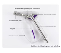 BEAR CRYSTAL Nouveau pistolet à eau haute pression en laiton pour voiture, pulvérisateur de mousse transparent, débit haute pression 45L/min, garantie 1,5 an