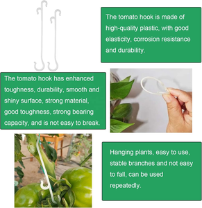 Petits crochets de soutien en forme de J pour les plantes de jardin - Matériel PP Structure stable Montage facile - Product Image 6