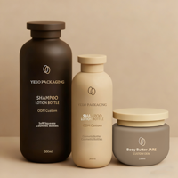 Bouteilles Vides de Luxe Personnalisées en HDPE de 200ml, 300ml, 500ml pour Shampooing, Après-Shampooing et Lait Corporel, avec Pompe