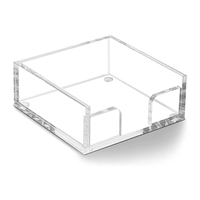 Porte-notes carré en acrylique transparent, 10 pièces, support de plateau collant pour la maison, l'école et le bureau