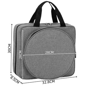 Square handcrafted embroidered storage <b>bag</b> with large capacity for storing measuring tapes, scissors, <b>knitting</b> <b>needles</b> and tools - Product Image 2