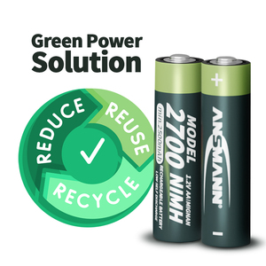 アンスマンブランド 1.2V ニッケル水素電池 2700mAh 単3形充電式電池 高品質ドイツ製 RCカー、懐中電灯、医療用 - Product Image 2
