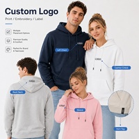 Sudadera con Capucha Unisex con Logotipo Personalizado, Tela Técnica Suave Premium, Sudadera con Capucha Lisa para Impresión, Uniforme de Equipo, OEM, Venta al Por Mayor