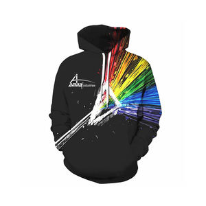 Sudadera con capucha de manga larga para hombre, Jersey masculino de poliéster con estampado de sublimación, informal - Product Image 2