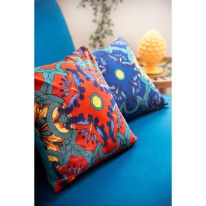 Cuscino Decorativo in Cotone Excelsa Trinacria 45x45 Cm Multicolore Stile Marocchino Quadrato Lavabile con Stampa Serigrafica - Product Image 5