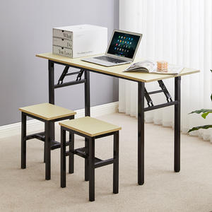 Tabouret domestique simple, carré, en bois épaissi, pour dortoir, formation des étudiants, cantine, utilisation par les adultes, respectueux de l'environnement - Product Image 3