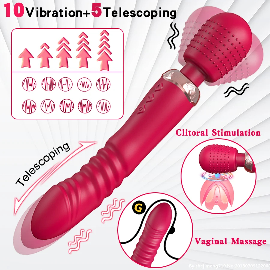 Powerful Thrusting Dildos Vibrator - Three Motors & Silicone Powerful Thrusting Dildos Vibrator - Three Motors & Silicone