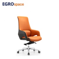 Fauteuil de Direction Exécutif en Cuir EGROspace avec Roulettes, Inclinable et Pivotant pour Bureau Commercial