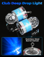 2 lampes de pêche sous-marines à LED activées par l'eau, lumière de pêche au diamant en eau profonde, lampe clignotante sous-marine pour poisson sabre
