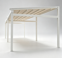 Auvent pliable motorisé électrique avec télécommande, structure en alliage d'aluminium, protection imperméable pour les fêtes en plein air, le camping et les restaurants |