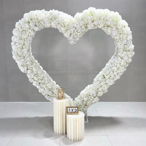 Fondo DE BODA Floral de corazón blanco S34 escenario casarse conmigo arreglo soporte de flores propuesta evento flor corazón flor telón de fondo - Product Image 3