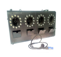 Machine à bulles LED couleur intégrale télécommandée 3000W en plastique à quatre trous, effet fumée et bulles, DMX pour prise, durable