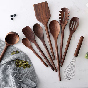 Ustensiles de cuisine en bois de noyer noir antiadhésifs personnalisés avec logo, vente en gros Natural House - Product Image 4
