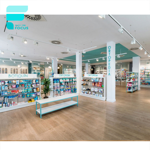 Meubles de magasin de pharmacie de détail, design d'intérieur de magasin médical, petits présentoirs d'angle en bois à vendre - Product Image 3