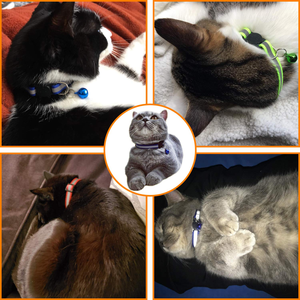 Upgraded Version Reflective Cat Collar Cat Head Buckle Breakaway Adjustable <b>Light</b> Nylon Striped Cat <b>Dog</b> Pet Collar With Bell - Product Image 5