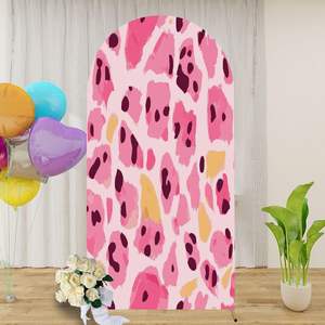 Leopar baskı kemer zemin elastik Spandex stokta karışık renk elbise desen düğün doğum günü partisi için fabrika toptan - Product Image 1