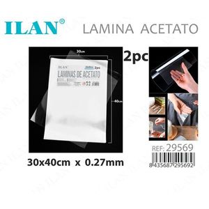 Feuilles d'acétate Ilan 30x40cm 0,27mm 2 pièces pour l'artisanat et la présentation - Product Image 3