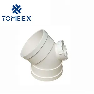 supplier pipe sewage fittings PVC DWV elbow by 45 degree with (I/O) for drain rainwater