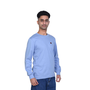 T-shirt à manches longues en coton respirant personnalisable pour hommes adultes, logo imprimé par transfert thermique, résistant au feu, service OEM, uniformes - Product Image 1