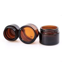 Venta al por Mayor de Frascos Cilíndricos de Vidrio Ámbar de 5g/10g-150g para Cosméticos, con Tapas con Gotero, para Crema Facial, Reciclables, Impresión Personalizada, MOQ de 100 Piezas
