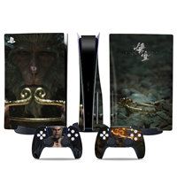 Autocollant de protection intégral en vinyle Black Myth Wukong pour console PS5 (édition disque et numérique) et manette, anti-rayures