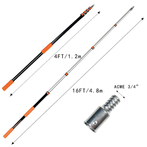 Poteau télescopique en <span class=keywords><strong>aluminium</strong></span> avec pointe en métal universelle à visser pour dépoussiérer le <span class=keywords><strong>nettoyage</strong></span> des vitres <span class=keywords><strong>de</strong></span> la peinture - Product Image 2