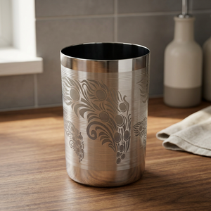 Verre en acier inoxydable à double paroi, motif floral, design classique, pour boissons chaudes, cadeau pour adultes - Product Image 4
