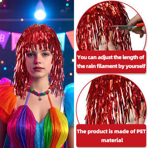 หมวก<span class=keywords><strong>วิก</strong></span>ผมประดับด้วยเส้นใยวิบวับ สำหรับงานเทศกาล ปาร์<span class=keywords><strong>ต</strong></span>ี้ <span class=keywords><strong>ต</strong></span>กแ<span class=keywords><strong>ต</strong></span>่งผม<span class=keywords><strong>แบ</strong></span>บมีประกายวิบวับ เหมาะสำหรับแฟนฟุ<span class=keywords><strong>ต</strong></span>บอล โซนเชียร์ลีดเดอร์ <span class=keywords><strong>วิก</strong></span>ผมประดับเส้นใยวิบวับ - Product Image 2