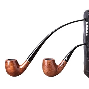 Muxiang Rosewood Smoking Pipe Straight Type Solid Wood Long Handle Tobacco Pipe For Reading Gift - Product Image 3