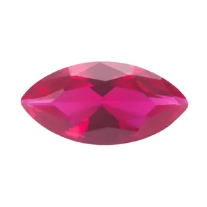 Celebridade Gems Atacado de pedras preciosas 5A alta qualidade Marquise forma corindo vermelho 5 # rubi pedra solta