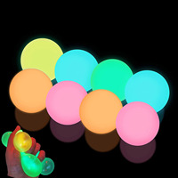 YIWUPOWER Balle lumineuse collante pour plafond, balle collante murale, balle à presser, cible de tir, balle élastique anti-stress, jouet d'Halloween
