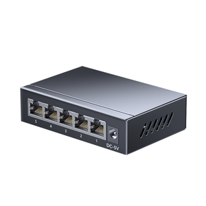 SAMZHE Commutateur Réseau Gigabit Complet 5 Ports 1000 Mbps avec Boîtier Métallique, Répartiteur et Extenseur de Réseau pour Entreprise, Dortoir et Surveillance - Product Image 1