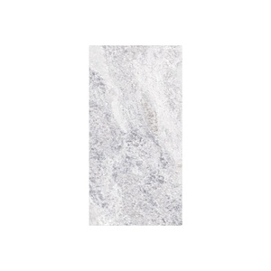 Pierre frittée polie pour villa d'hôtel, carrelage mural pour le salon en porcelaine gris cristal aspect marbre émaillé - Product Image 1