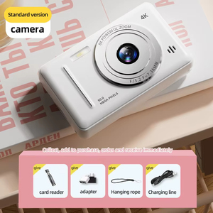 Appareil photo numérique portable rétro CCD 4K, 50 <span class=keywords><strong>millions</strong></span> de pixels, double flash, mise au point automatique, anti-vibration intelligent, MicroSD, zoom optique 7,1x-16x - Product Image 6