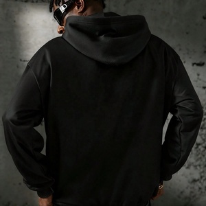 Sweat à capuche surdimensionné personnalisé avec logo, 450 g/m², style streetwear rétro, imprimé numérique, épaules tombantes, coupe carrée, poche, pour homme - Product Image 2