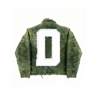 Fournisseur vedette DiZNEW Veste en jean premium pour homme, streetwear 2026, personnalisée par un designer, avec fermeture éclair et strass