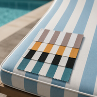 Tissu en oléfine Marina Stripe pour coussins de chaise longue de piscine, textile d'ameublement extérieur 310 g/m², séchage rapide
