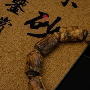 Rare Grade Fully Sinking Aged Agarwood Bamboo Bracelet 16.6g, Natural Ruc Oud <b>Wood</b>, Handcrafted Spiritual Jewelry - Product Image 3