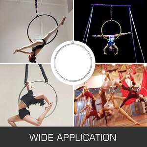 <span class=keywords><strong>Aro</strong></span> Aéreo de Acero Inoxidable de 1 Sección y 37 Pulgadas (95 cm) para Acrobacias Circenses, Juego de <span class=keywords><strong>Aro</strong></span> Aéreo Lyra - Product Image 6