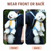 Sac à dos de transport pour animaux de compagnie en polyester respirant et luxueux, portable, pour petits chiens, universel, pour les voyages en plein air