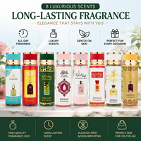 Parfum pour hommes et femmes très vendu, parfum floral et fruité, vaporisateur corporel portable en bois, parfum arabe en gros