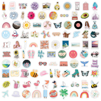 100/sac VSCO été mignon fille autocollants Pack étanche vinyle plage Surf décoratif Journal autocollant pour enfants téléphone portable ordinateur portable
