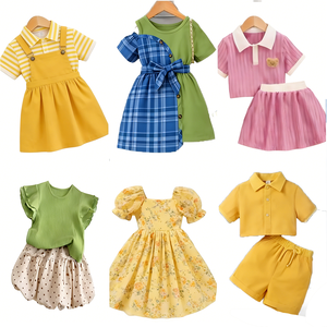 Lots en gros de vêtements pour enfants neufs, stock d'été, Ropa De Bebe, livraison aléatoire, robes pour filles - Product Image 1