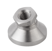 K0395 Pied de nivellement pivotant en acier inoxydable KIPP de type B pour machines industrielles avec base anti-vibration