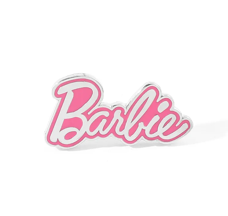 Pas de badges et d'épingles en vrac minimum faisant une épinglette personnalisée en métal rose épingle en émail barbie