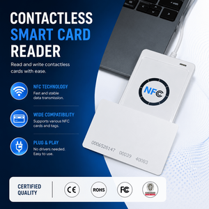 Lecteur RFID intelligent de bureau ACR122U ABS 13,56 MHz Interface USB NFC Lecteur de cartes de crédit 134,2 kHz ISO/IEC 18092 Distance de lecture de 50 mm - Product Image 5