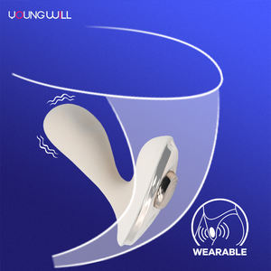 真珠光沢のある白いウェアラブルミニバイブレーター 女性用 ハンズフリー クリトリス刺激 ディスクリート パーソナルマッサージャー セックストイ バイブレーター - Product Image 2