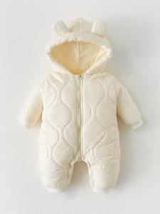 Mono de invierno unisex para bebé, de nailon acolchado, grueso, con capucha, diseño de dibujos animados, cálido, para gatear - Product Image 3